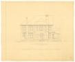 Technical Drawing: Ely Residence, Abilene, Texas: South Elevation