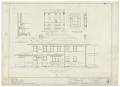 Technical Drawing: Bacon Residence, Abilene, Texas: Right Side Elevation