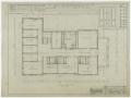Technical Drawing: Abilene State Hospital Dormitory, Abilene, Texas: Second Floor Layout