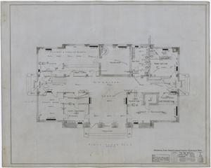 Primary view of object titled 'Mitchell County Courthouse: First Floor Mechanical Plan'.