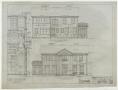 Technical Drawing: Martin Residence, San Saba, Texas: Plans for a Residence, Front and R…