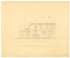 Primary view of object titled 'Ely Residence, Abilene, Texas: North Elevation'.