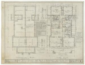 Primary view of object titled 'Behrens Residence, Abilene, Texas: Foundation and Floor Plans'.