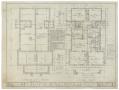 Technical Drawing: Behrens Residence, Abilene, Texas: Foundation and Floor Plans