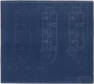 Primary view of object titled 'Hendrick Home for Children, Abilene, Texas: Boys Dormitory First Floor, Second Floor, and Roof Plans [Proof]'.