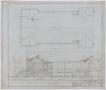Technical Drawing: First Baptist Church, Rule, Texas: Side Elevation and Roof Plan