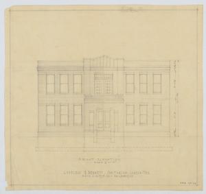 Primary view of object titled 'Sanitarium Building, Lamesa, Texas: Front Elevation'.