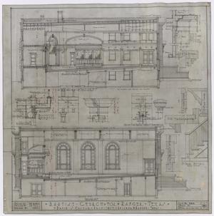 Primary view of object titled 'Baptist Church, Ranger, Texas: Interior Detail Plan'.