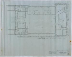 Primary view of object titled 'Central Christian Church, Stamford, Texas: Ground Floor Plan'.