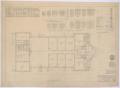 Technical Drawing: Baptist Church, Sterling City, Texas: Ground Floor Plan