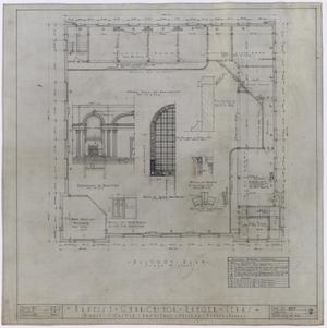 Primary view of object titled 'Baptist Church, Ranger, Texas: Balcony Plan'.