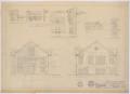 Technical Drawing: Baptist Church, Sterling City, Texas: Elevations