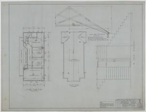 Primary view of object titled 'First Methodist Church, McCaulley, Texas: Roof Plan,, Second Floor Plan, and Stair Diagram'.