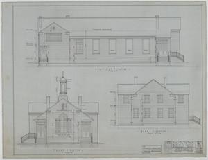 Primary view of object titled 'First Methodist Church, McCaulley, Texas: Elevations'.