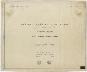 Primary view of object titled 'Hospital Building, Spur, Texas: Title Page'.
