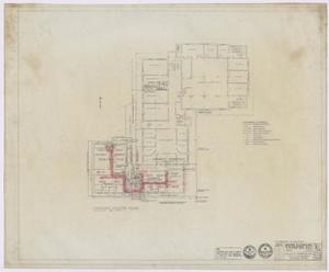 Primary view of object titled 'First Baptist Church Educational Building Additions: Ground Floor Plumbing and Heating Plan'.
