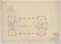 Technical Drawing: Baptist Church, Sterling City, Texas: Main Floor Plan
