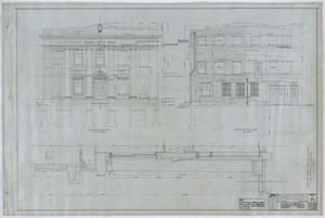 Primary view of object titled 'Olney City Hall and Fire Station: Plans for a City Hall and Fire Station, Front and Rear Elevations'.