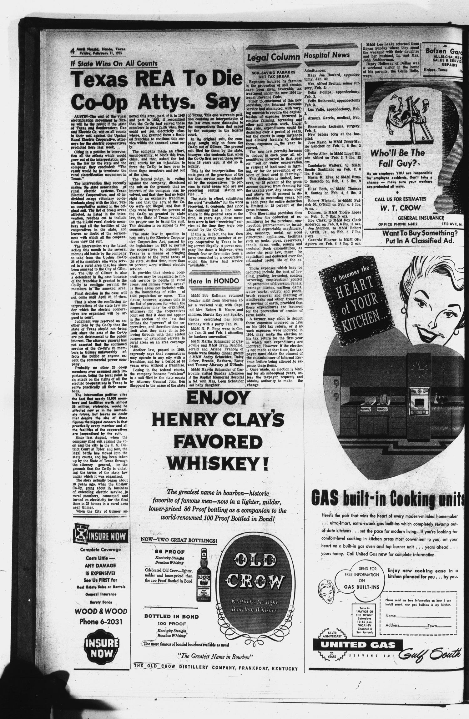 Hondo Anvil Herald (Hondo, Tex.), Vol. 69, No. 34, Ed. 1 Friday, February 11, 1955
                                                
                                                    [Sequence #]: 4 of 12
                                                