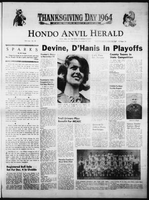 Primary view of object titled 'Hondo Anvil Herald (Hondo, Tex.), Vol. 78, No. 48, Ed. 1 Friday, November 27, 1964'.