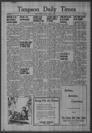 Primary view of object titled 'Timpson Daily Times (Timpson, Tex.), Vol. 41, No. 46, Ed. 1 Friday, March 6, 1942'.