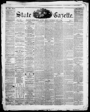 Primary view of State Gazette. (Austin, Tex.), Vol. 12, No. 9, Ed. 1, Saturday, October 6, 1860