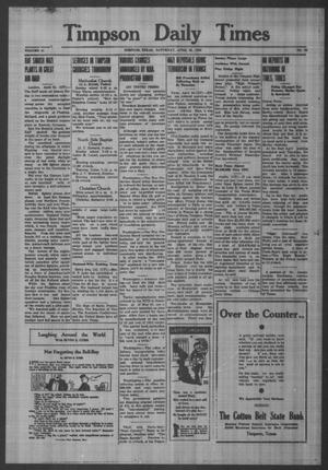 Primary view of object titled 'Timpson Daily Times (Timpson, Tex.), Vol. 41, No. 82, Ed. 1 Saturday, April 25, 1942'.