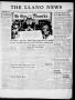 Newspaper: The Llano News (Llano, Tex.), Vol. 66, No. 51, Ed. 1 Thursday, Novemb…