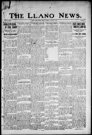 Primary view of object titled 'The Llano News. (Llano, Tex.), Vol. 39, No. 17, Ed. 1 Thursday, January 6, 1927'.