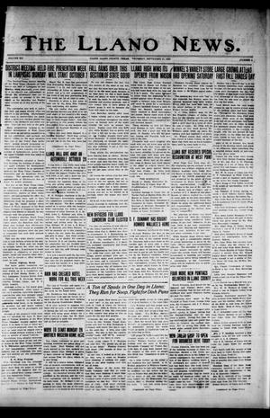 Primary view of object titled 'The Llano News. (Llano, Tex.), Vol. 41, No. 4, Ed. 1 Thursday, September 27, 1928'.