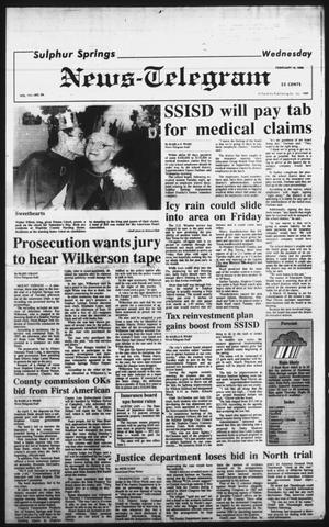 Primary view of object titled 'Sulphur Springs News-Telegram (Sulphur Springs, Tex.), Vol. 111, No. 39, Ed. 1 Wednesday, February 15, 1989'.