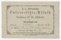 Thumbnail image of item number 1 in: '[University Hospital Entrance Ticket]'.