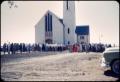 Photograph: [Crowd Outside of Chapel of the Abiding Presence]