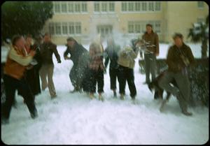 Primary view of object titled '[TLC Students Having Snowball Fight]'.