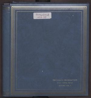 Primary view of object titled '[The Woman's Wednesday Club History Scrapbook, Volume 5]'.