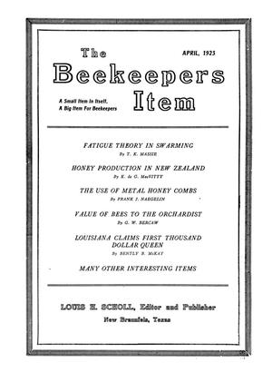 Primary view of object titled 'The Beekeeper's Item, Volume 7, Number 4, April 1923'.