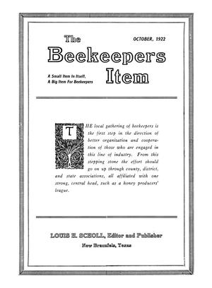 The Beekeeper's Item, Volume 6, Number 10, October 1922