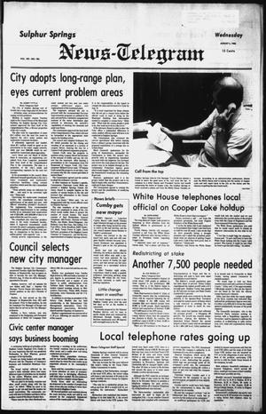 Primary view of object titled 'Sulphur Springs News-Telegram (Sulphur Springs, Tex.), Vol. 102, No. 186, Ed. 1 Wednesday, August 6, 1980'.