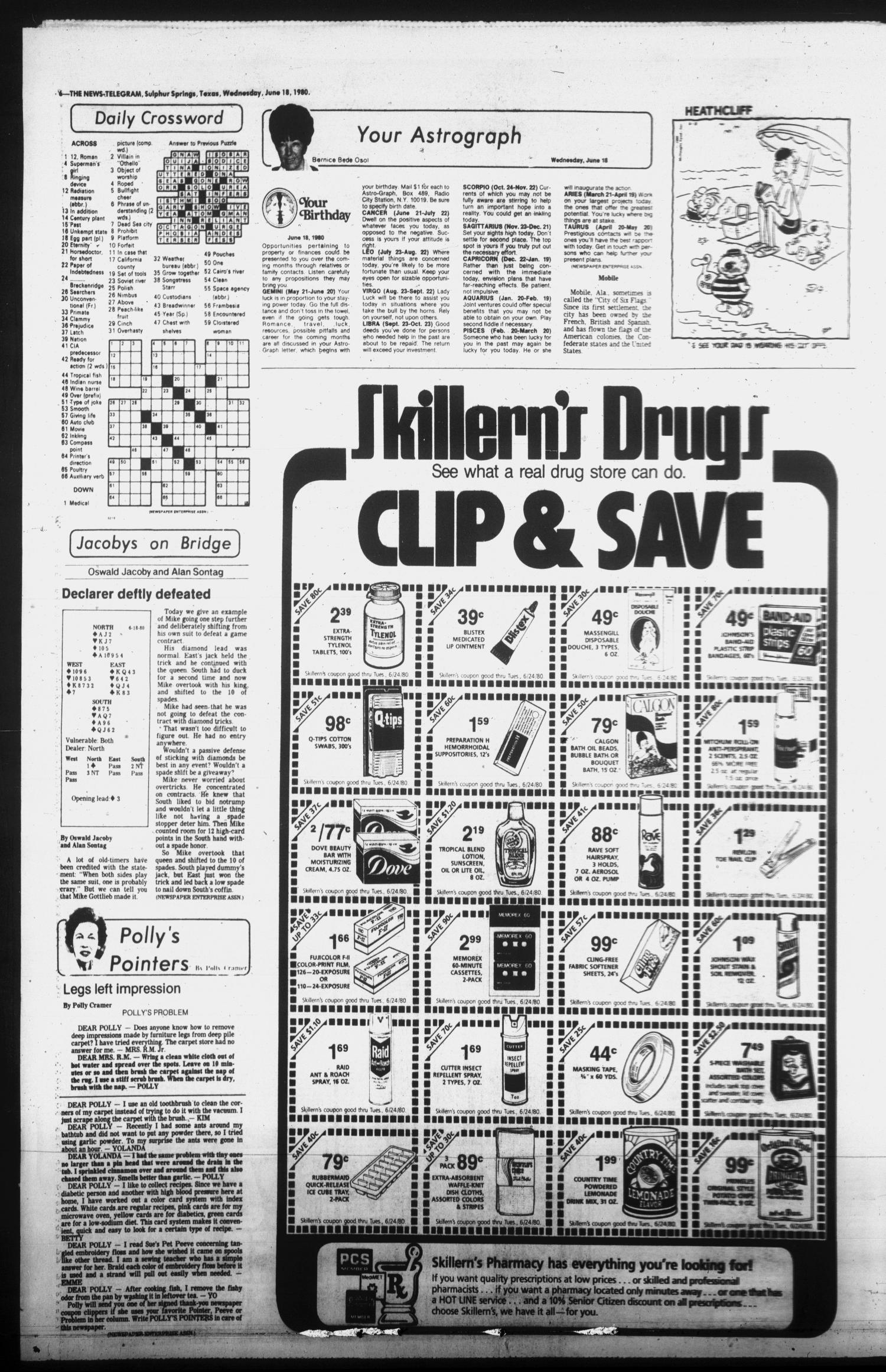 Sulphur Springs News-Telegram (Sulphur Springs, Tex.), Vol. 102, No. 145, Ed. 1 Wednesday, June 18, 1980
                                                
                                                    [Sequence #]: 6 of 26
                                                