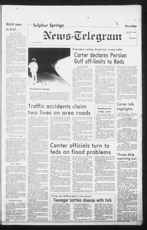 Primary view of object titled 'Sulphur Springs News-Telegram (Sulphur Springs, Tex.), Vol. 302, No. 20, Ed. 1 Thursday, January 24, 1980'.