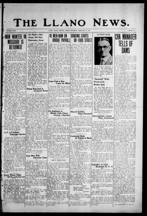 Primary view of object titled 'The Llano News. (Llano, Tex.), Vol. 48, No. 11, Ed. 1 Thursday, February 27, 1936'.