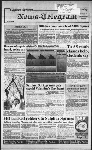 Primary view of Sulphur Springs News-Telegram (Sulphur Springs, Tex.), Vol. 114, No. 39, Ed. 1 Sunday, February 16, 1992