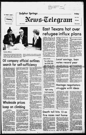 Primary view of object titled 'Sulphur Springs News-Telegram (Sulphur Springs, Tex.), Vol. 103, No. 7, Ed. 1 Friday, January 9, 1981'.