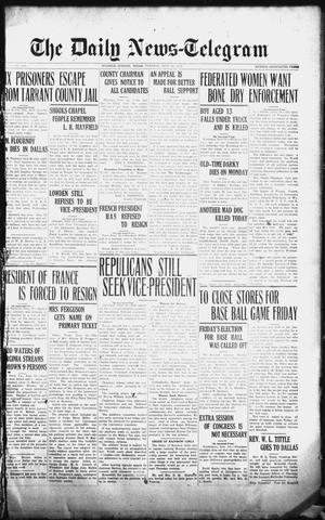 Primary view of object titled 'The Daily News-Telegram (Sulphur Springs, Tex.), Vol. 26, No. 139, Ed. 1 Tuesday, June 10, 1924'.