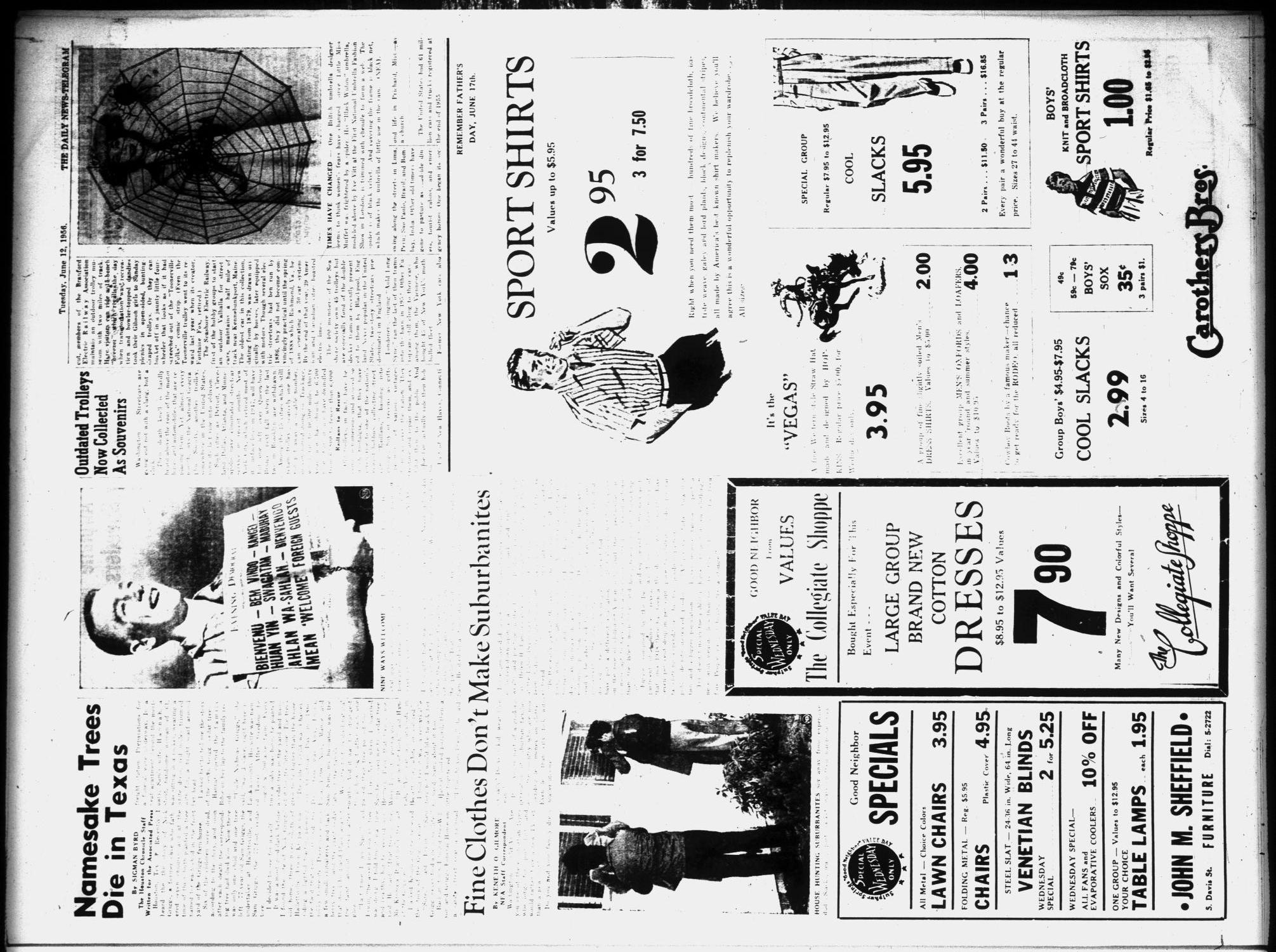 The Daily News-Telegram (Sulphur Springs, Tex.), Vol. 58, No. 140, Ed. 1 Tuesday, June 12, 1956
                                                
                                                    [Sequence #]: 11 of 16
                                                