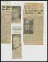 Primary view of [Newspaper clippings about Dr. May Owen, President of the Texas Medical Association]