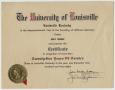 Text: [Certificat from the University of Louisville]