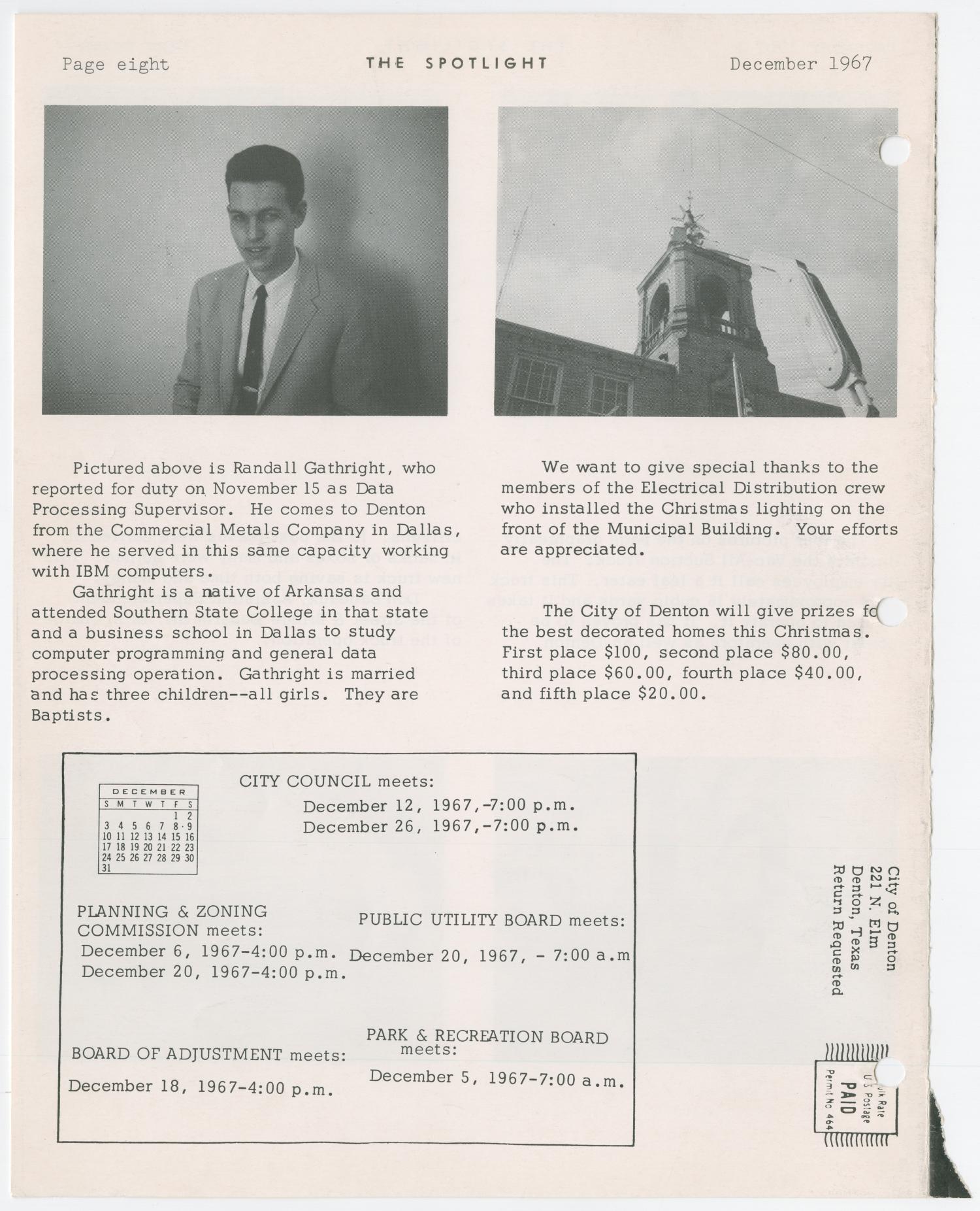 Spotlight, Volume 10, Number 11, December 1967
                                                
                                                    [Sequence #]: 4 of 4
                                                