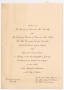 Primary view of [Invitation: Victory Dinner for Governor John B. Connally, Jr., January 25, 1965]