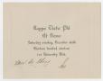 Text: [Invitation to a Kappa Theta Phi event, December 6, 1919]
